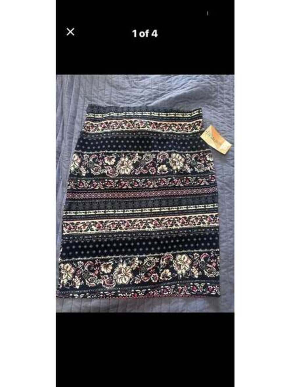 Honey & Lace Floral Pencil Skirt large